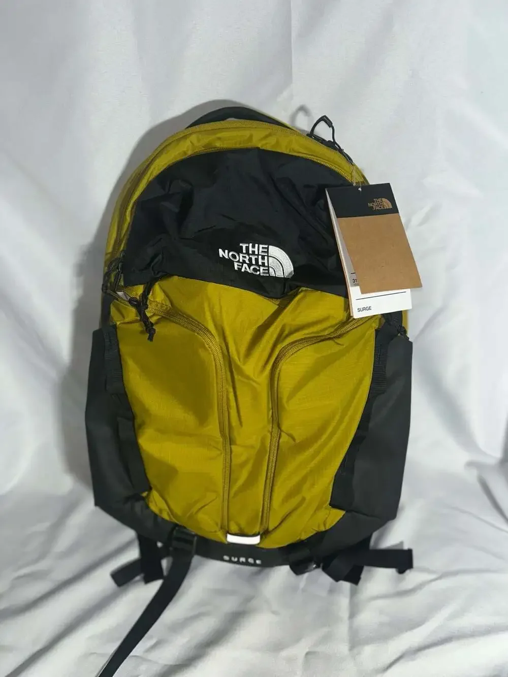 The North Face Surge 31L Laptop Backpack Yellow Black New with Tags